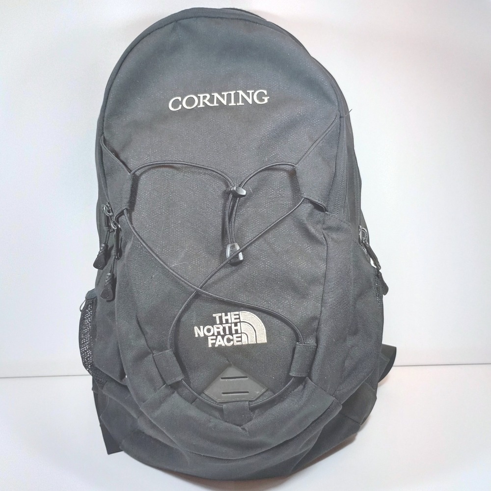 The North Face Groundwork Backpack Black FlexVent Laptop Bag Embroidered Corning